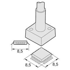 JBC C245223. Desoldering tip QFP 8.5x8.5 mm, C245223