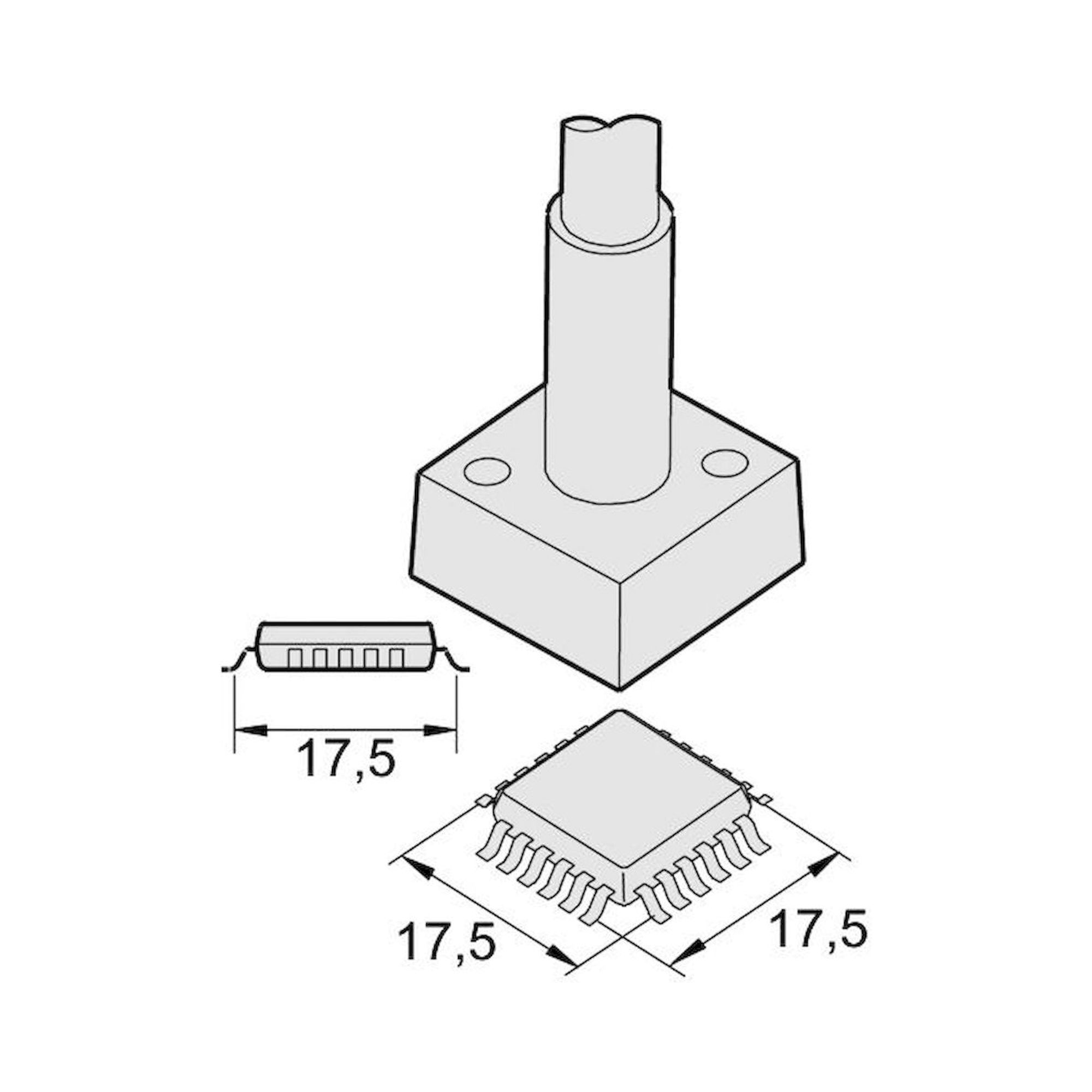 JBC C245227. Desoldering tip 17.5x17.5 mm, C245227