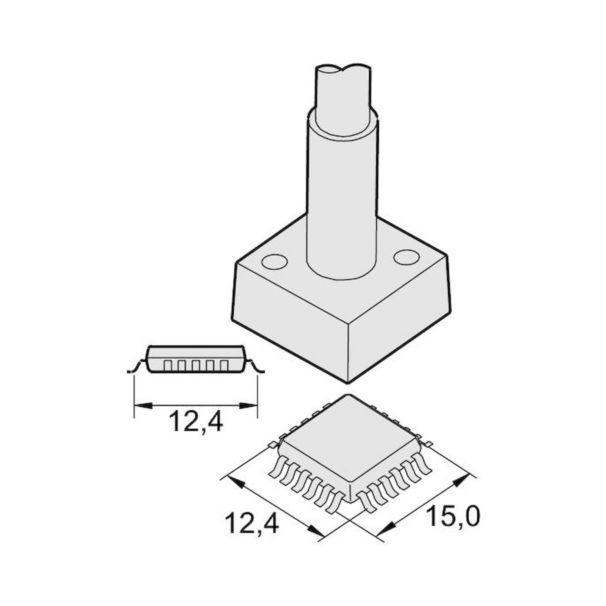 JBC C245228. Desoldering tip QFP 12.4x15 mm, C245228