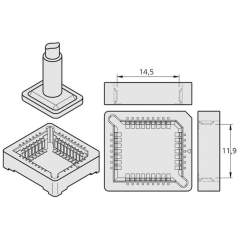 JBC C245247. Desoldering tip socket 17x17 mm, C245247