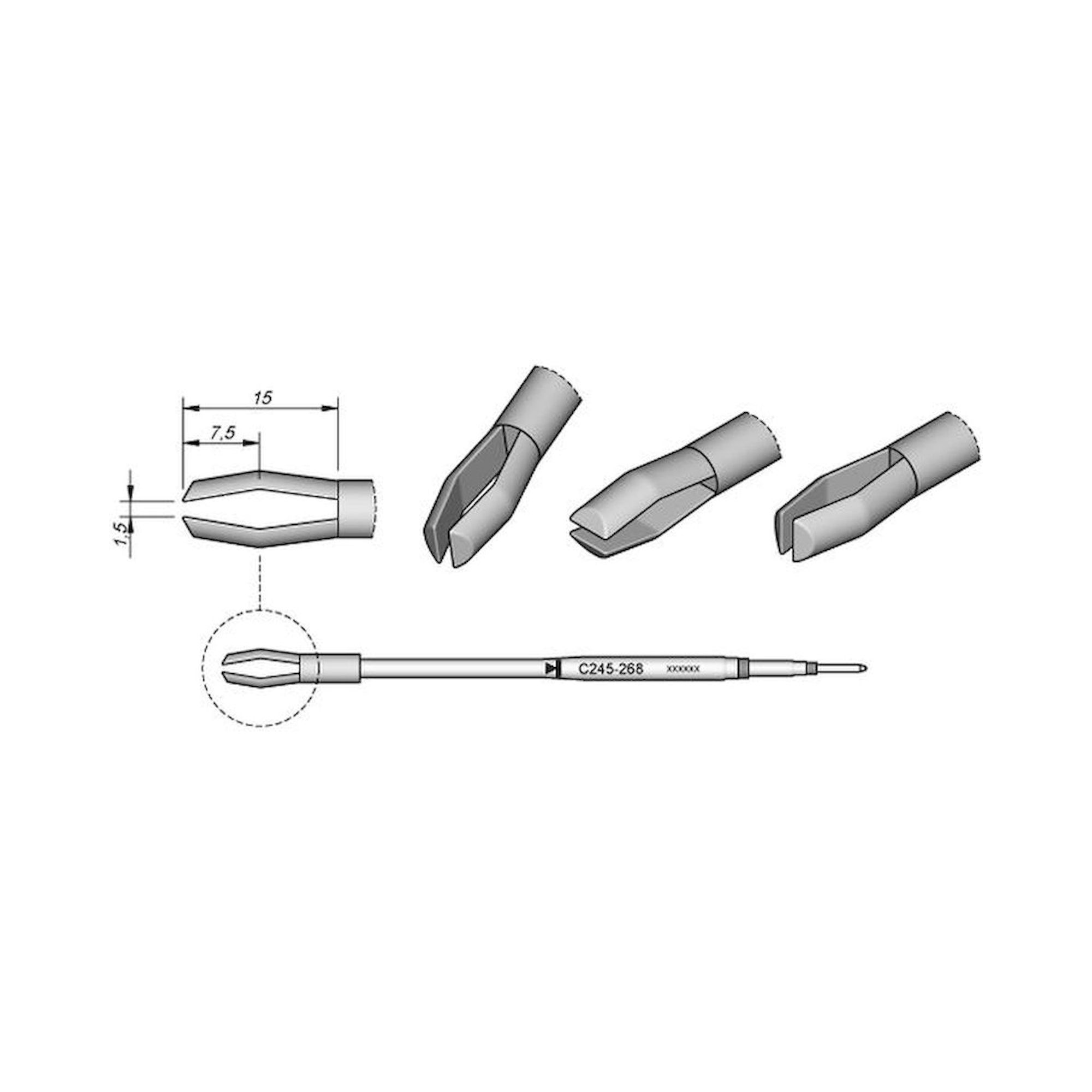 JBC C245268. Special soldering tips, for soldering iron T245, C245268