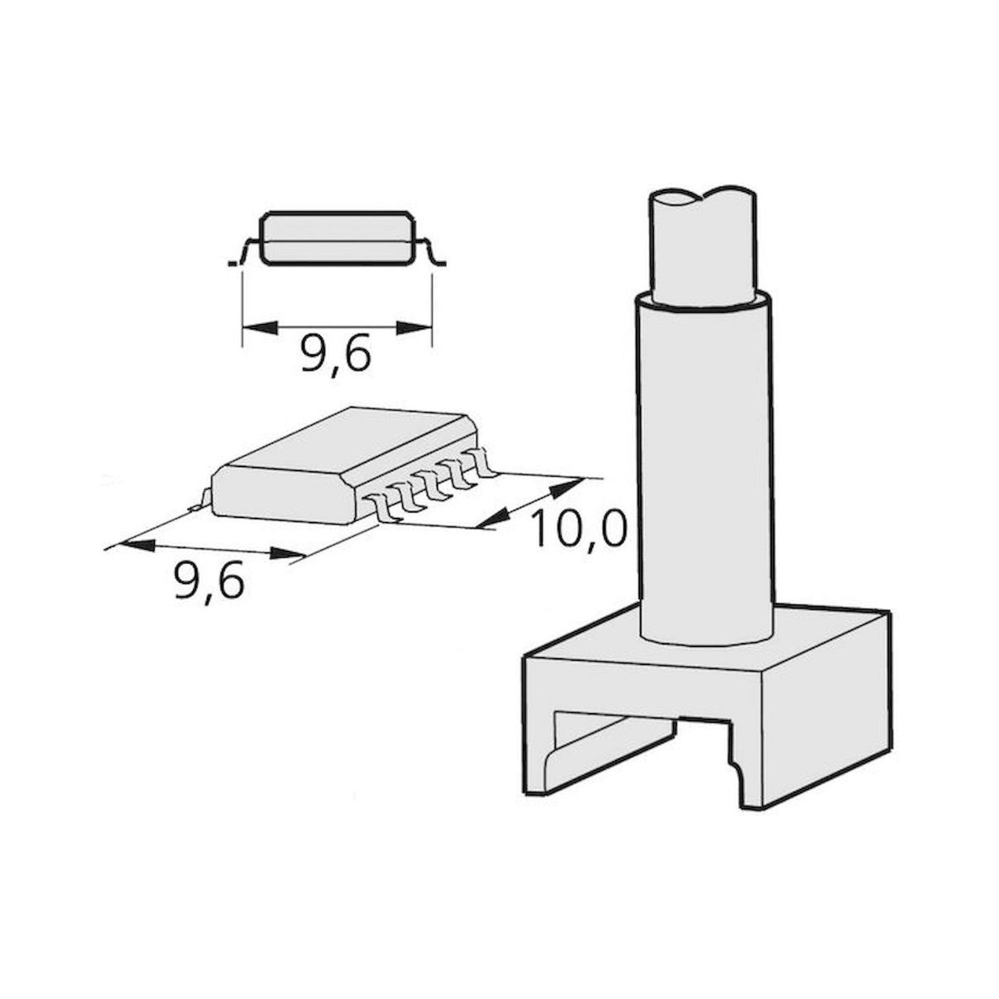 JBC C245306. Desoldering tip tunnel 9.6x10 mm, C245306