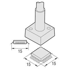 JBC C245315. Desoldering tip QFP 15x15 mm, C245315