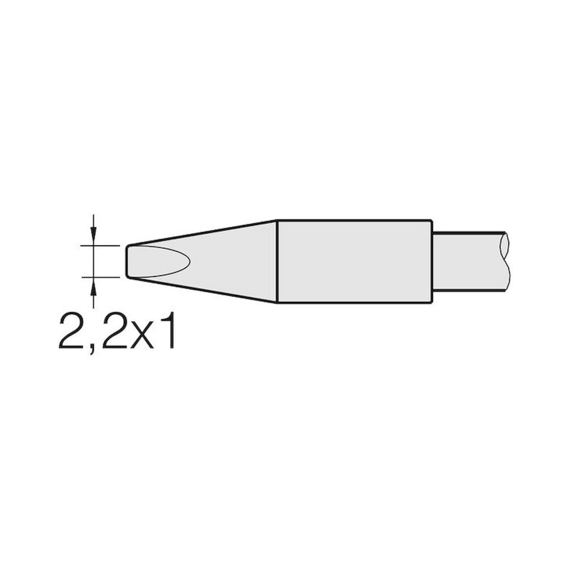 JBC C245407. Lötspitze meißelförmig, 2,2x1 mm HT, C245407