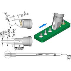 JBC C245651. Soldering tip Drag, 1,25 L, C245651