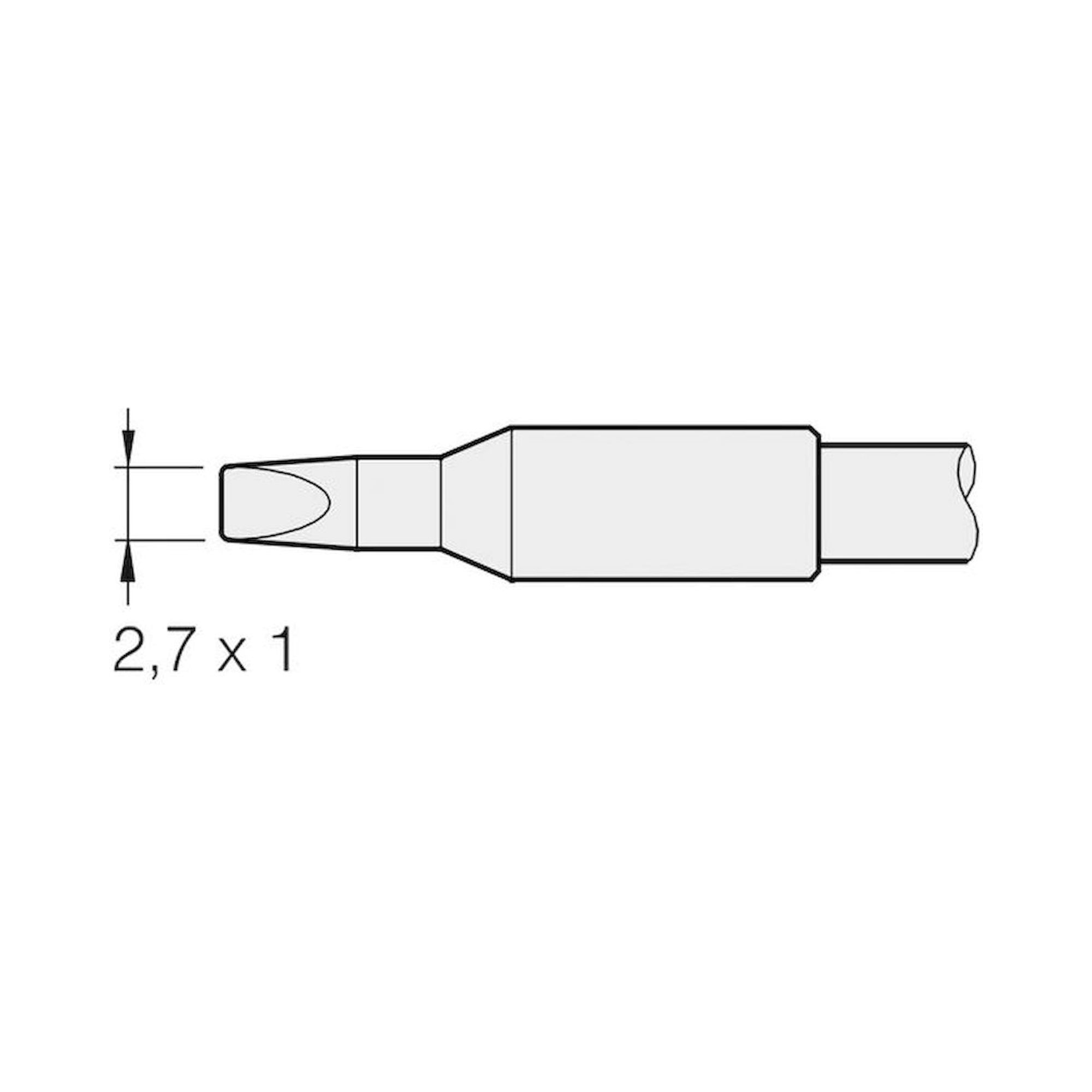 JBC C245729. Lötspitze meißelförmig, 2,7x1 mm, C245729