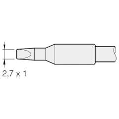 JBC C245729. Chisel-shaped soldering tip, 2.7x1 mm, C245729