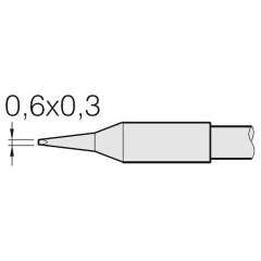 JBC C245731. Chisel-shaped soldering tip, 0.6x0.3 mm, C245731