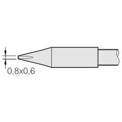 JBC C245742. Chisel shaped soldering tip, 0.8x0.6 mm, C245742