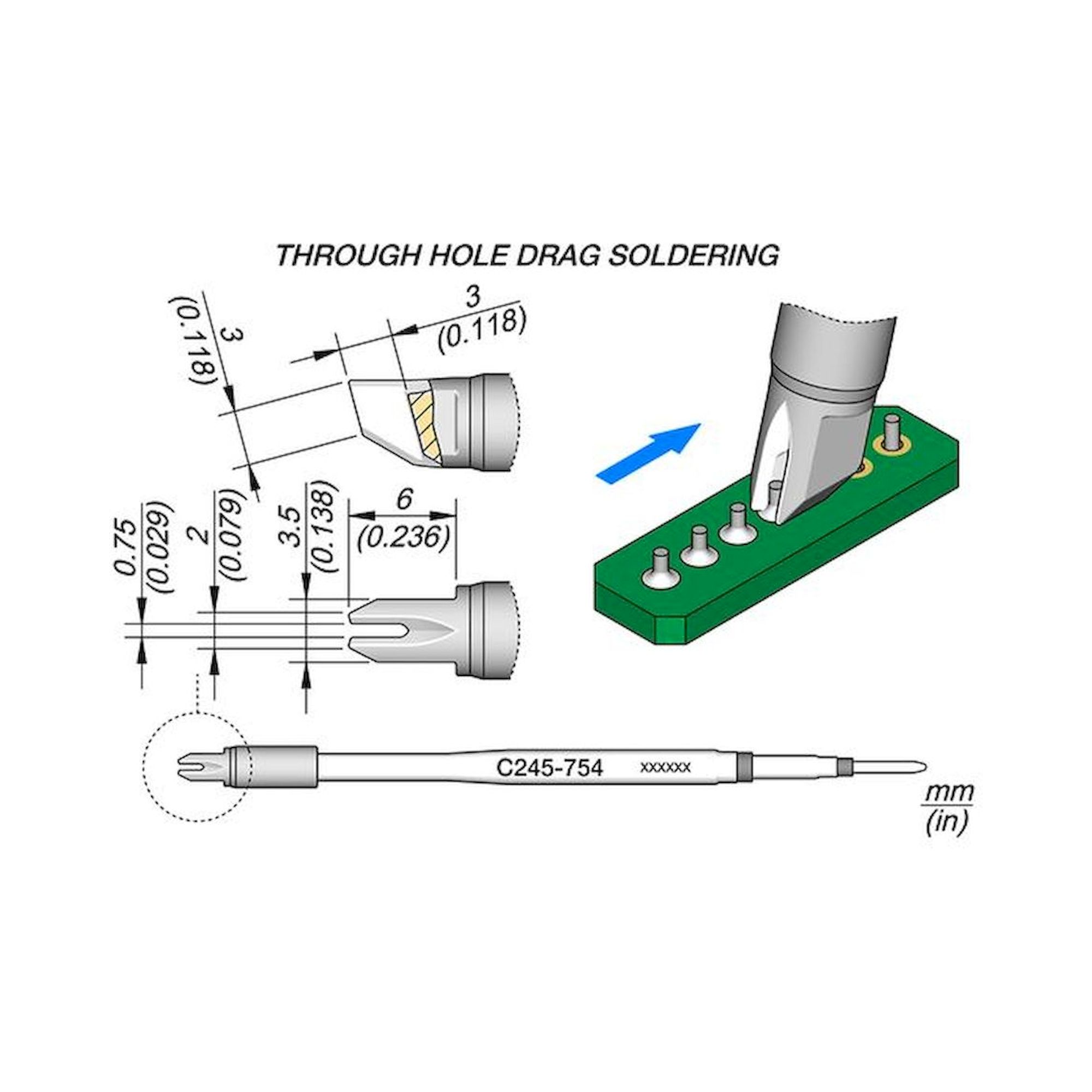 JBC C245754. Special soldering tips, for soldering iron T245, C245754