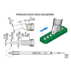 JBC C245754. Special soldering tips, for soldering iron T245, C245754