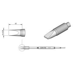 JBC C245755. Chisel-shaped soldering tip, 4x0.8 mm HT, C245755