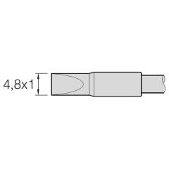 JBC C245756. Chisel-shaped soldering tip, 4.8x1 mm HT, C245756