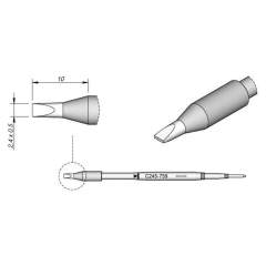 JBC C245759. Soldering tip chisel-shaped, 2.4x0.5 mm HT, C245759