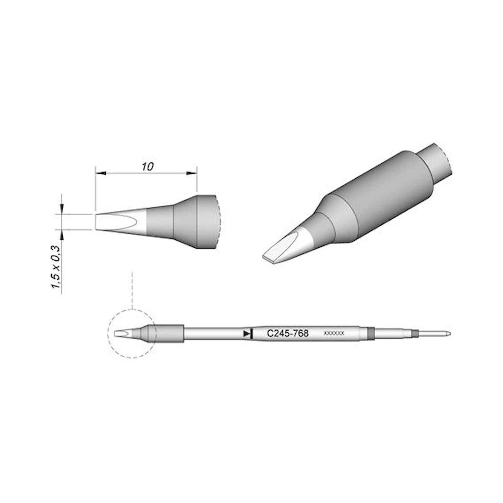JBC C245768. Special soldering tips, for soldering iron T245, C245768