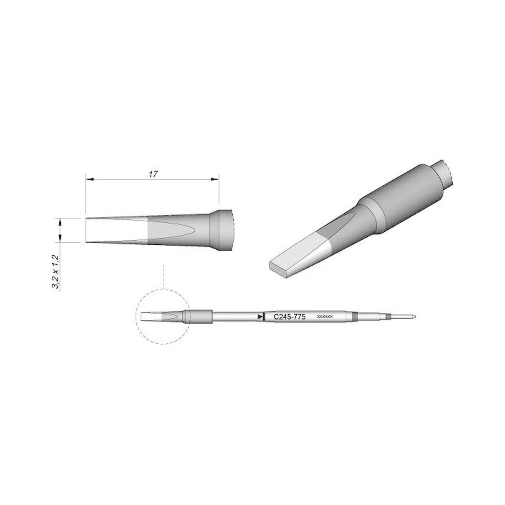 JBC C245775. Spezial-Lötspitzen, für Lötkolben T245, C245775