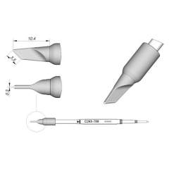 JBC C245789. Soldering tip knife-shaped 3.5x0.3 mm, C245789