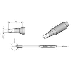 JBC C245807. Soldering tip chisel-shaped, 2.2x1.0 mm, C245807