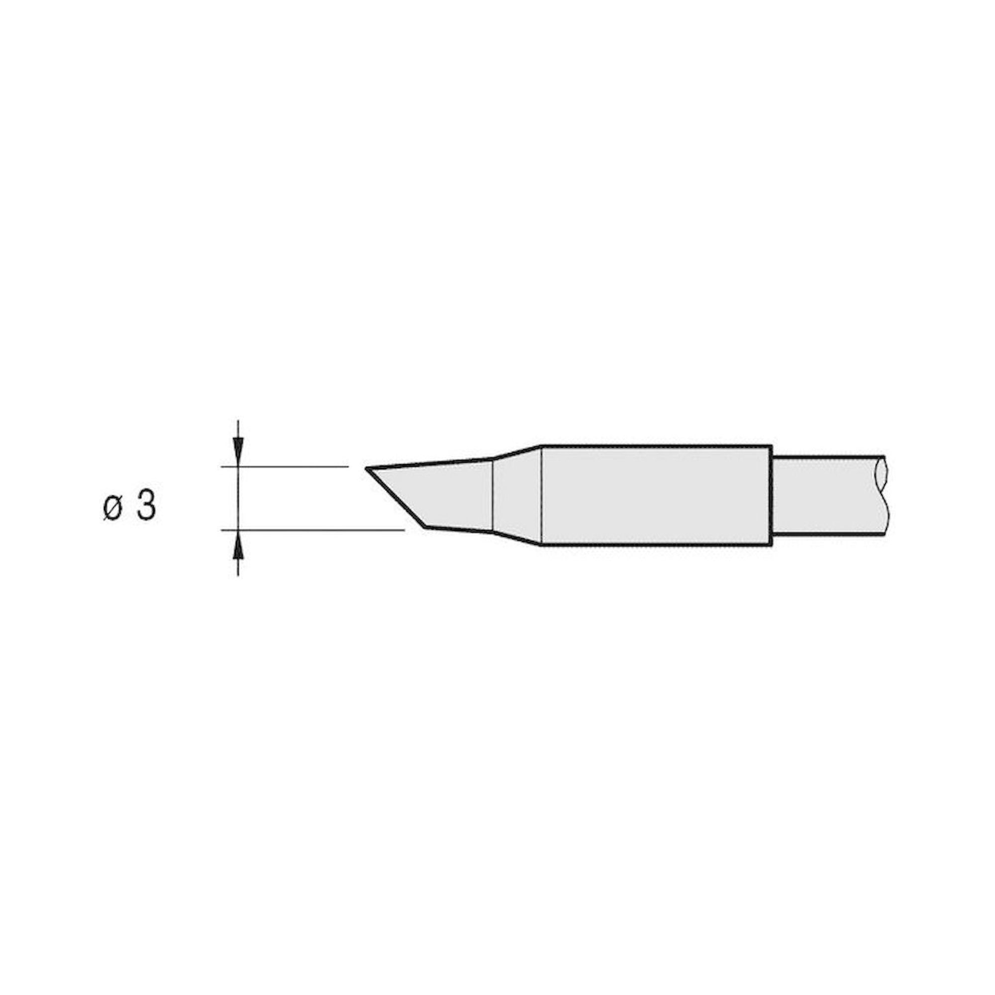 JBC C245812. Soldering tip bevelled, D: 3 mm, C245812
