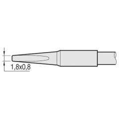JBC C245844. Chisel shaped soldering tip, 1.8x0.8 mm, C245844