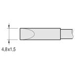 JBC C245908. Chisel-shaped soldering tip, 4.8x1.5 mm, C245908