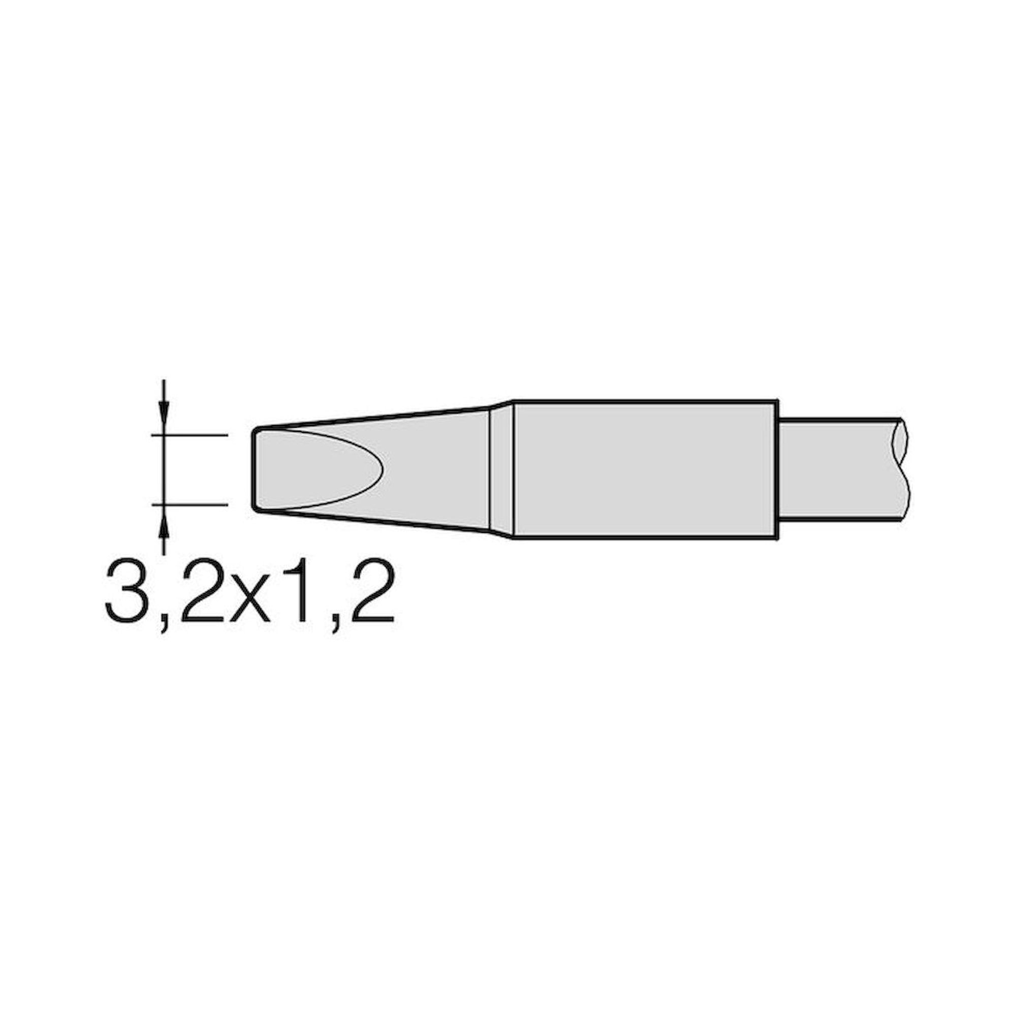 JBC C245911. Lötspitze meißelförmig, 3,2x1,2 mm, C245911