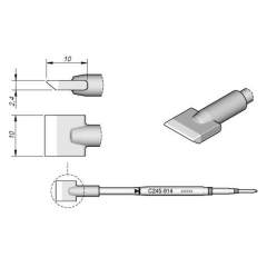 JBC C245914. Blade-shaped soldering tip, width 10 mm, C245914