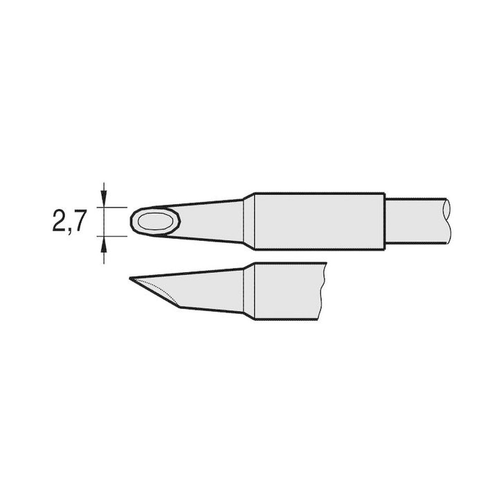 JBC C245931. Soldering tip spoon shaped, D: 2.7 mm, C245931