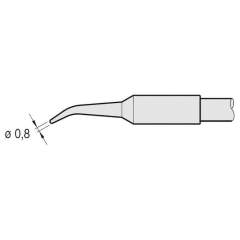 JBC C245935. Angled soldering tip, D: 0.8 mm, C245935