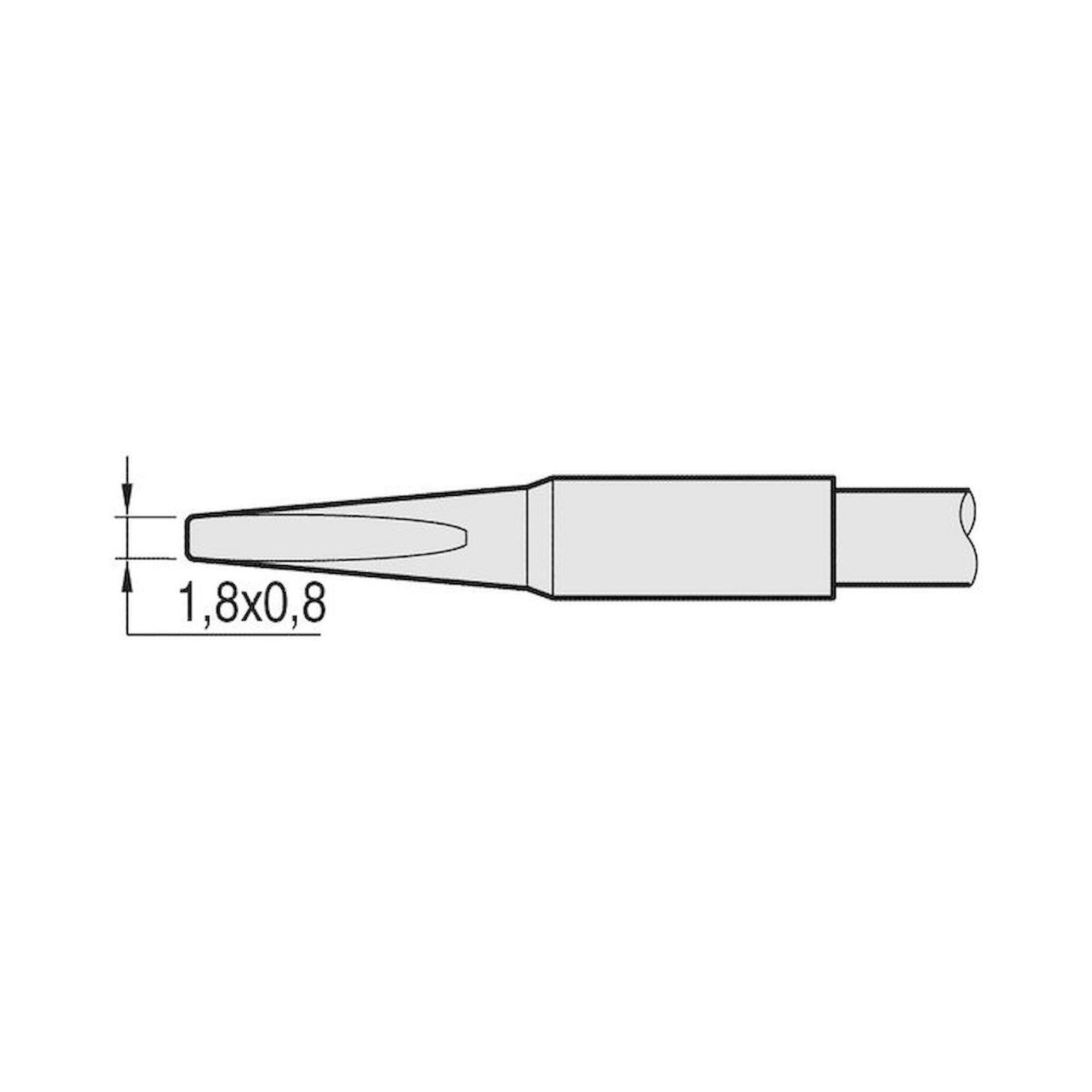 JBC C245944. Chisel shaped soldering tip, 1.8x0.8 mm, C245944