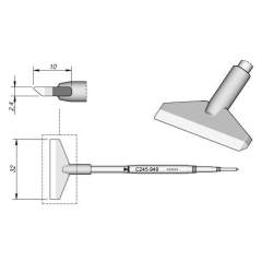 JBC C245949. Blade-shaped soldering tip, B: 32 mm, C245949