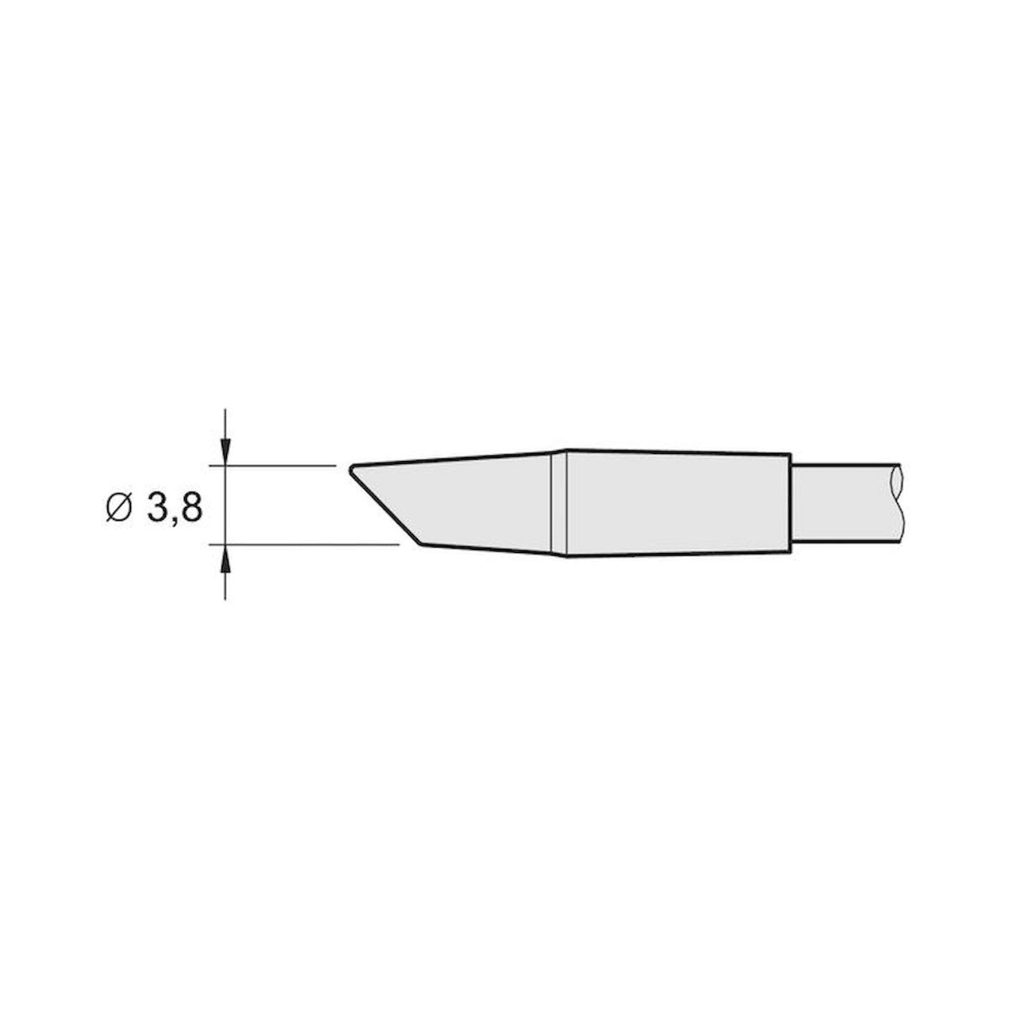 JBC C245951. Lötspitze abgeschrägt, D: 3,8 mm, C245951