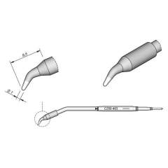 JBC C250403. Soldering tip, conical, curved, D: 1 mm, C250403
