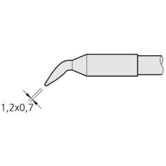 JBC C250404. Soldering tip chisel-shaped, curved, 1.2x0.7 mm, C250404