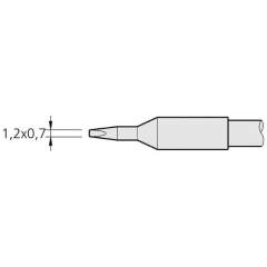 JBC C250407. Soldering tip chisel-shaped, straight 1.2x0.7 mm, C250407