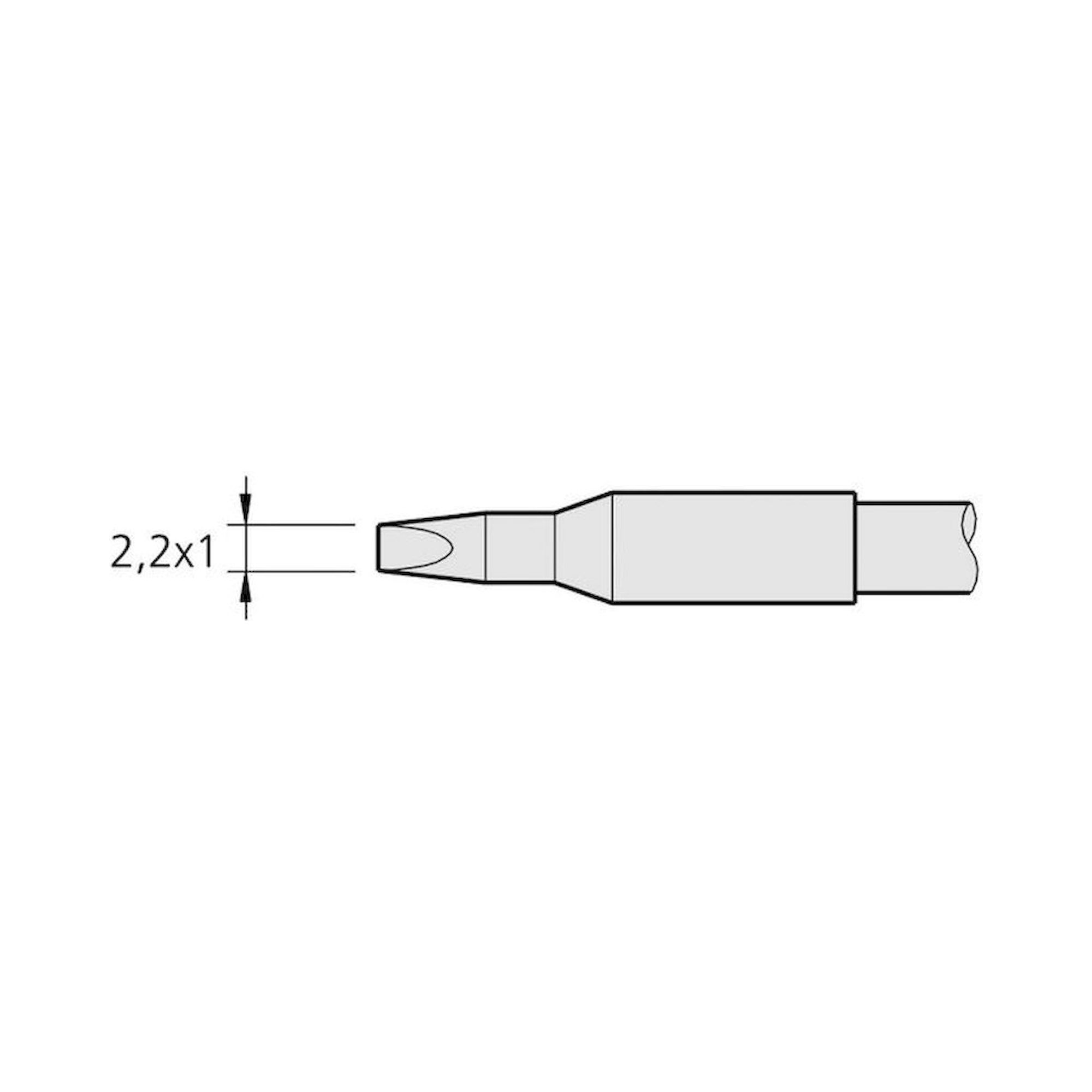 JBC C250408. Soldering tip chisel-shaped, straight 2.2x1 mm, C250408