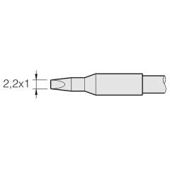 JBC C250413. Soldering tip chisel shaped, straight, 2.2x1 mm, C250413