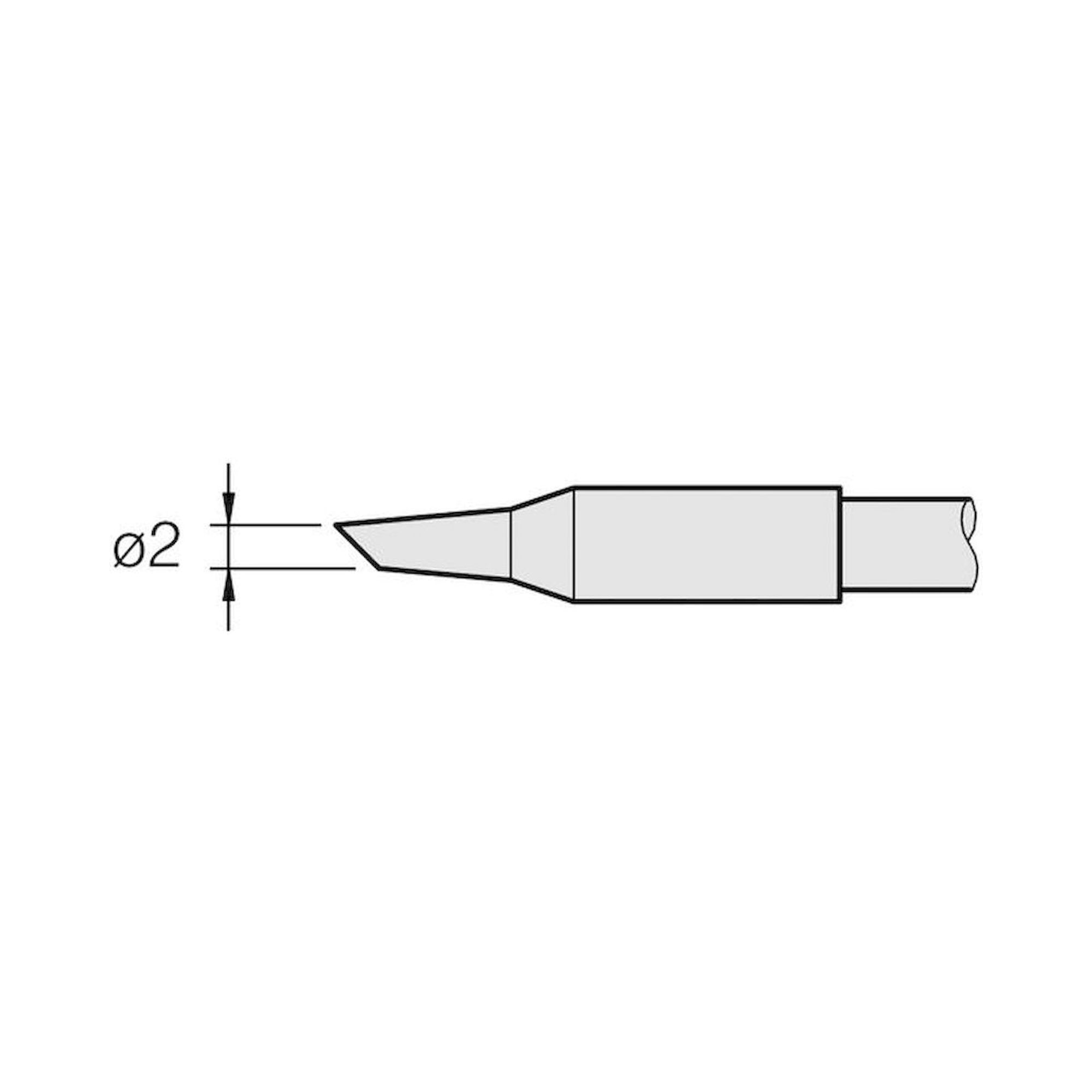JBC C250414. Soldering tip bevelled, D: 2.2 mm, C250414