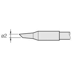 JBC C250414. Soldering tip bevelled, D: 2.2 mm, C250414