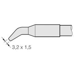 JBC C250418. Soldering tip chisel-shaped, curved, 3.2x1.5 mm, C250418