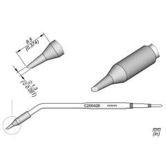 JBC C250426. Soldering tip for AL250/AP250, curved, beveled, C250426