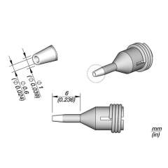 JBC C360001. Desoldering nozzle D: 0.6 mm, throughhole