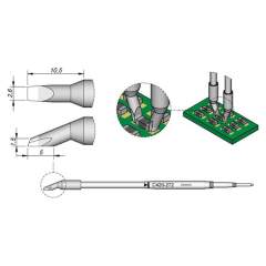 JBC C420272. Soldering tip for chip, bevelled 2.6 mm, C420272