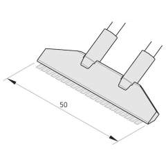 JBC C420283. Soldering tip blade-shaped, 50x2.2 mm, C420283