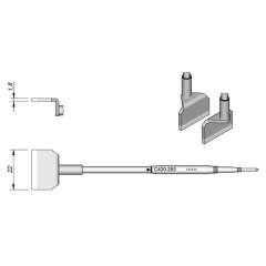 JBC C420285. Blade-shaped soldering tip, 22x1.8 mm, C420285