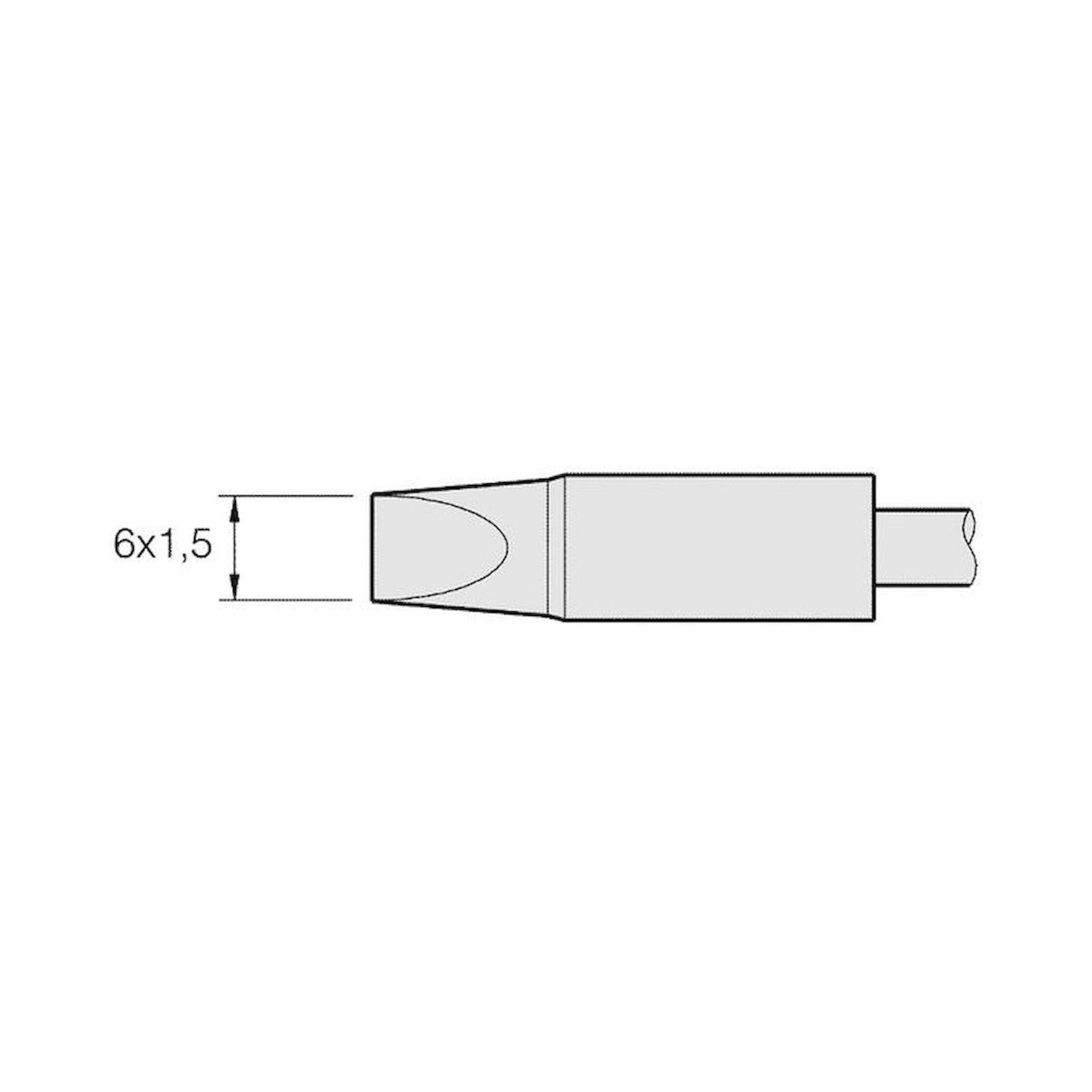 JBC C470002. Lötspitze meißelförmig, 6x1,5 mm, C470002