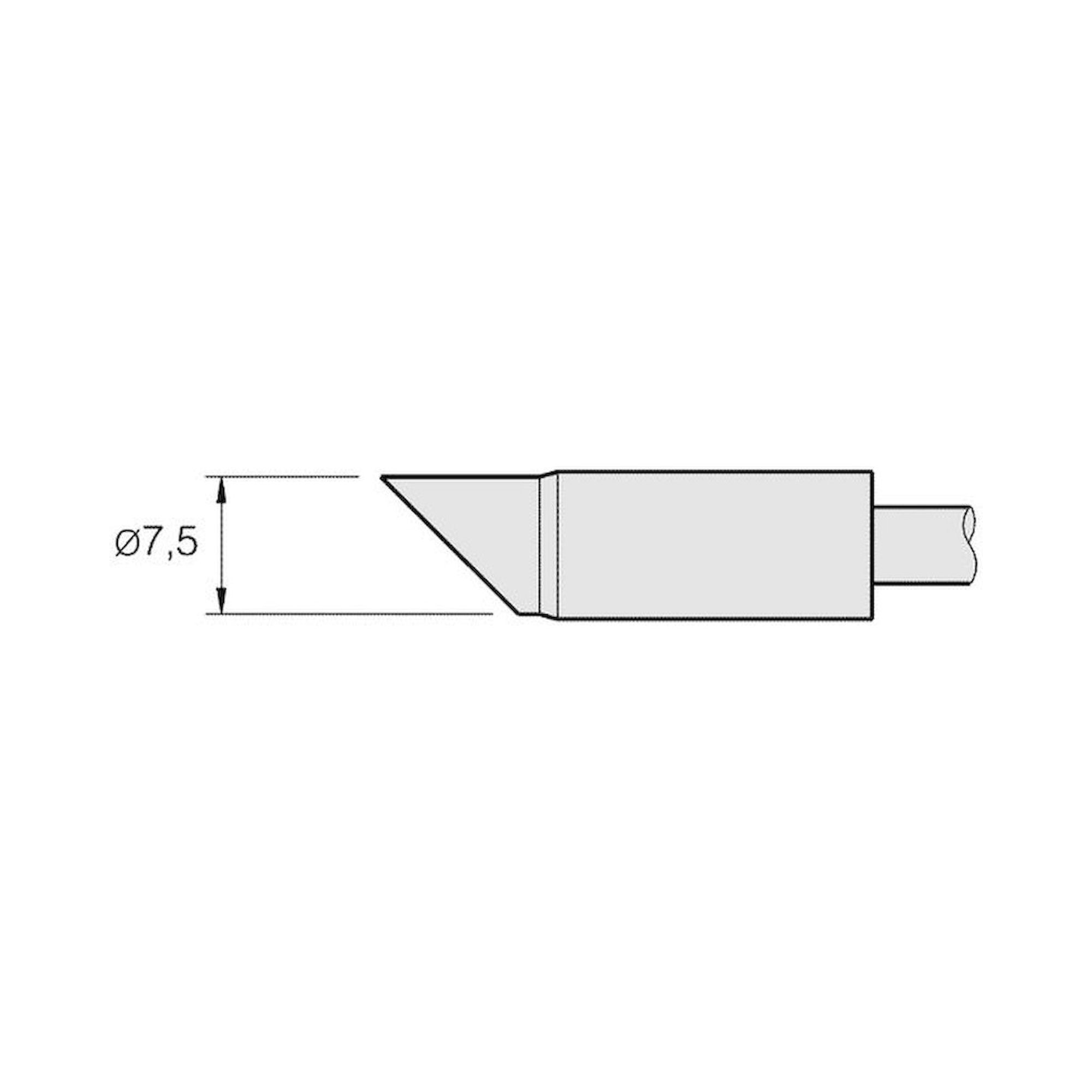 JBC C470003. Soldering tip bevelled, D 7.5 mm, C470003