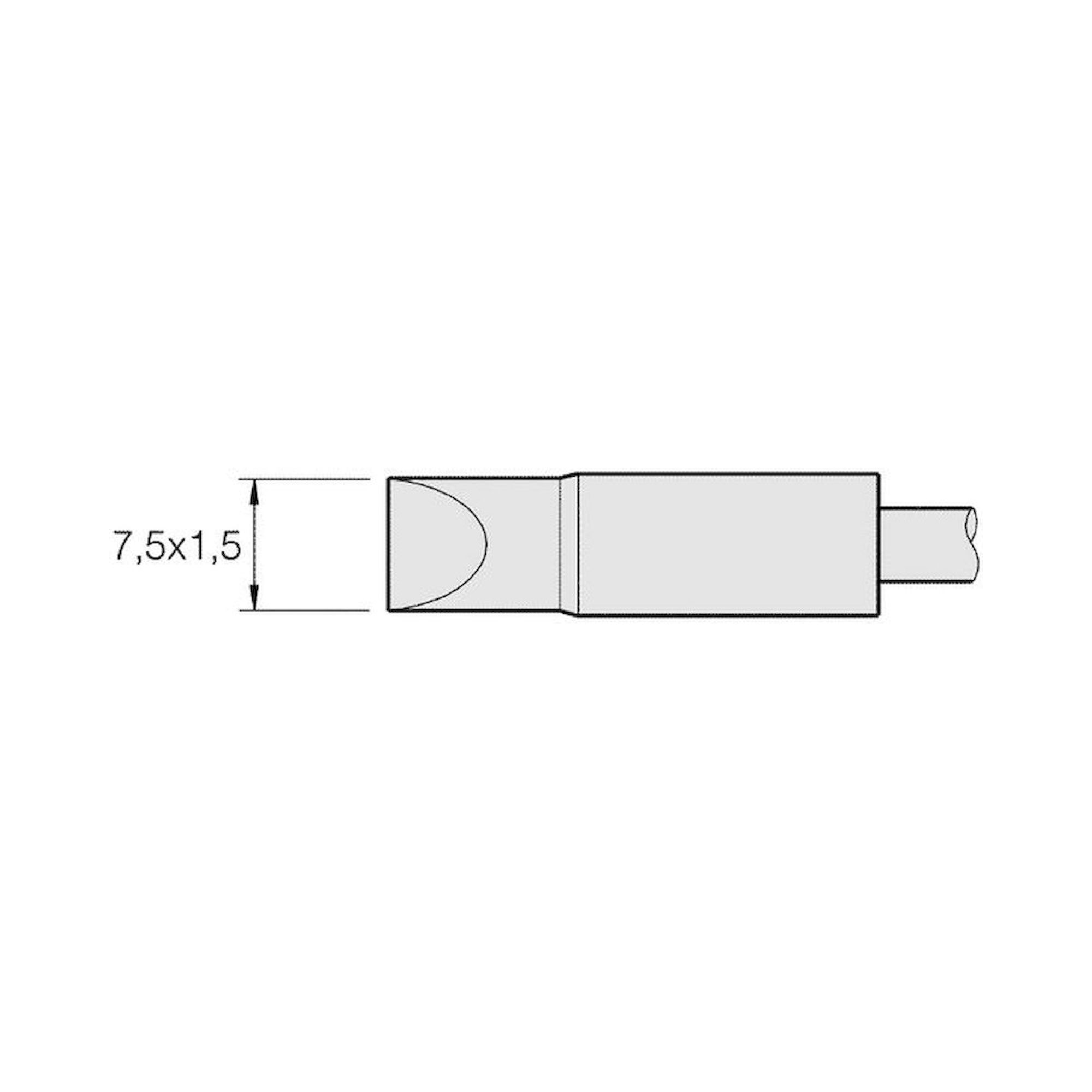 JBC C470004. Lötspitze meißelförmig, 7,5x1,5 mm, C470004