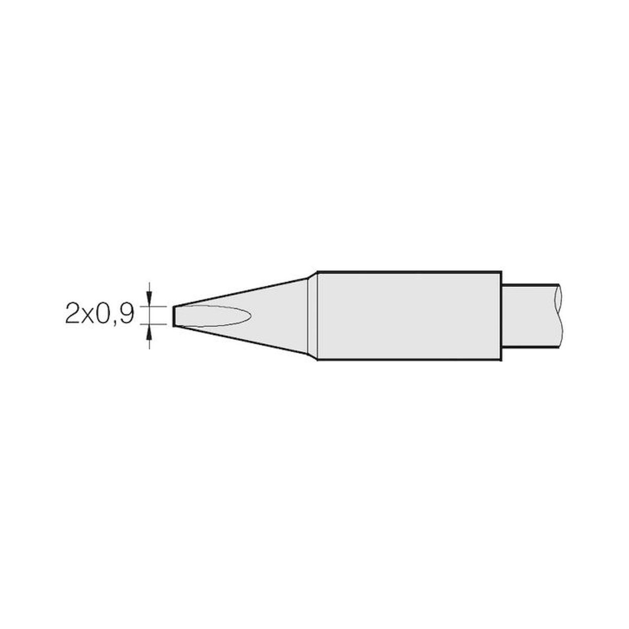 JBC C470013. Lötspitze meißelförmig, 2x0,9 mm, C470013