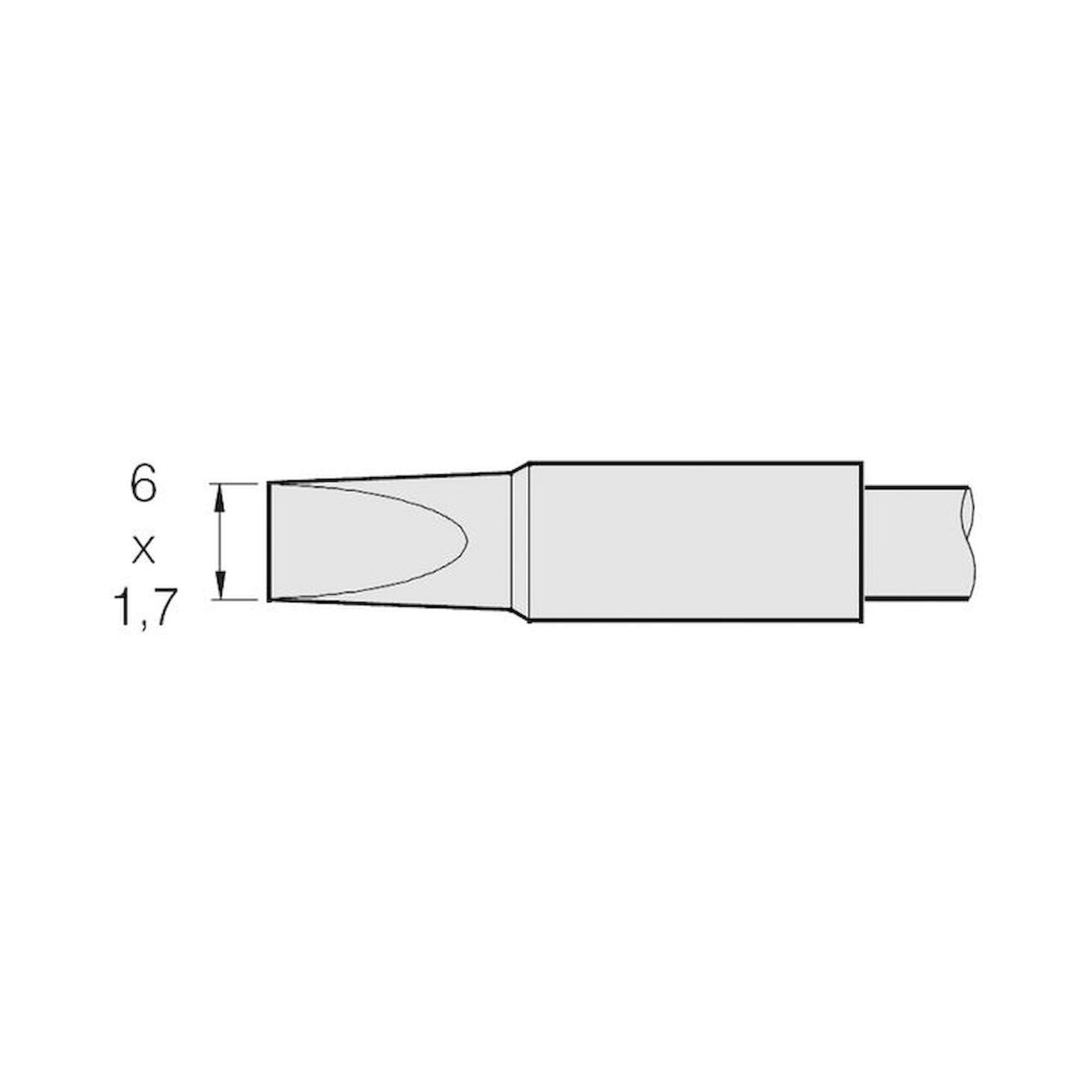 JBC C470015. Lötspitze meißelförmig, 6x1,7 mm, C470015
